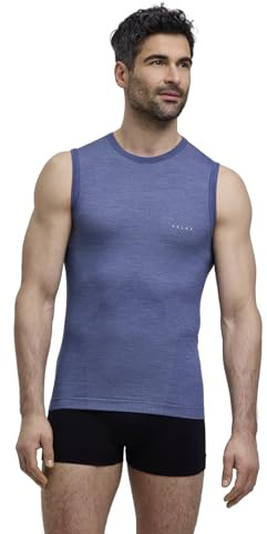 FALKE Men's Wool-Tech Light M S/l Sh Functional Yarn Quick Dry Base Layer Top 1 Piece, Blue Capitain 6751-O, S