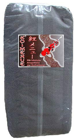 KOIMENUE® Winter Plus - Koi Fischfutter (25 Kg Sack), sinkendes, vollwertiges, vollextrudiertes, Hochfettfutter 5mm aus Deutschland mit Biomos & ProEn für Winter & Frühjahr