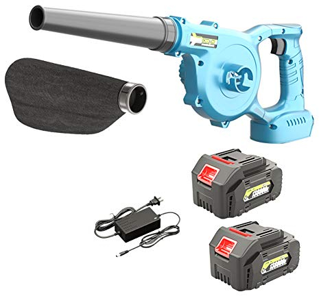 ACXZ Soffiatore e aspirapolvere Elettrico a Batteria, Motore a Nucleo di Rame Senza spazzole, spazzatrice Leggera Ricaricabile, 2 batterie al Litio X, Accessori per la Pulizia Inclusi