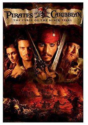 Filmposter Pirates of the Caribbean The Curse of The Black Pearl Fantasy Adventure Johnny Depp Star Art Poster 18 LeinwandPoster Wandkunst Decor Druck Bild Gemälde für Wohnzimmer Schlafzimmer