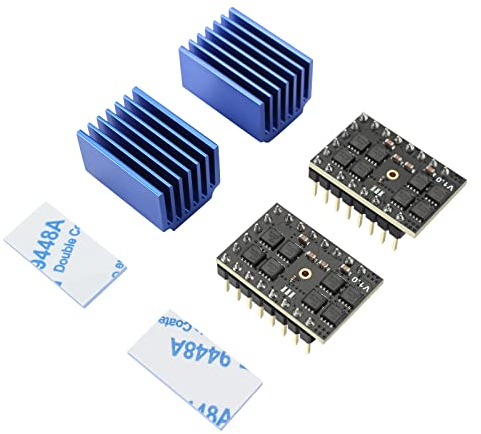 BCZAMD FYSETC HV5160 2 Stücke SPI Schrittmotortreiber mit Kupferkühlkörper High Power Mute Driver Stepper Step Stick Steuerungen für Spid-er Platine Voro 2.4 3D-Druckerteile CNC-Graviermaschine
