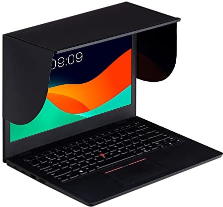 Kwmobile Tragbarer Sonnenschutz für Laptop - Blendschutz für 13-Zoll-Bildschirm - Visier zum Arbeiten im Freien