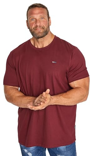 BadRhino Big & Tall Core Essential Everyday Tee Crew Neck Short Sleeve T-Shirt Top - Men's Longer Length 100% Cotton - M to 8XL