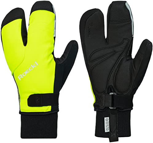 Roeckl Villach 2 Lobster Winter Fahrrad Handschuhe lang Fluo gelb 2023: Größe: 7.5