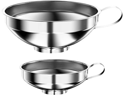 Gvolatee 2 Pezzi Imbuto in Acciaio Inox Imbuto Marmellata Imbuto Marmellata con Manico Imbuto da Cucina per marmellata e Fagioli Olio da Cucina Liquido e Polvere