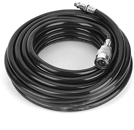Tuyau de Compresseur d'air, 7,5 M/24,6 Pieds Raccord Rapide Industriel et Kit de Prise Tuyau d'air Pneumatique en PVC