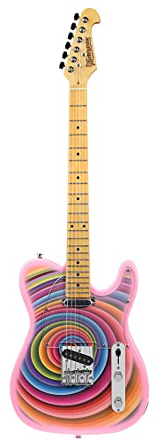 Instrumento para principiantes de guitarra electrónica 22 TL Set de guitarra eléctrica con efecto coro-D133(arco iris)…