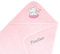 Lashuma Kapuzenhandtuch mit Name Bestickt, Mädchen Rosa 75x75 cm, Kinder Handtuch Bestickt Motiv: Elefant