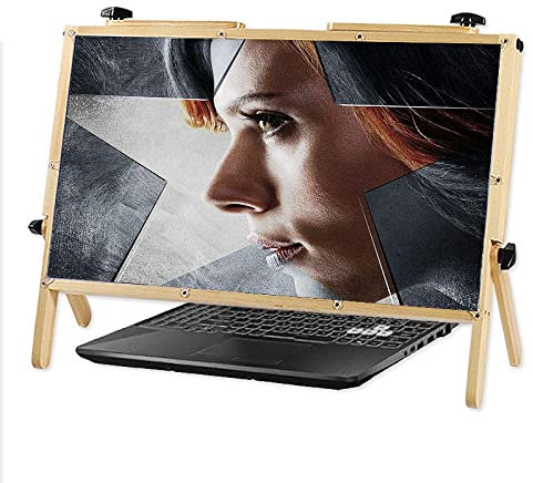 AKAZI Computer Screen Magnifier for Laptop Foldable Portable Screen Magnifying Glass 22-Laptop Screen Magnifying Glass, Compatible with Laptops, Ipads, Mobile Phones (White) (Natural)