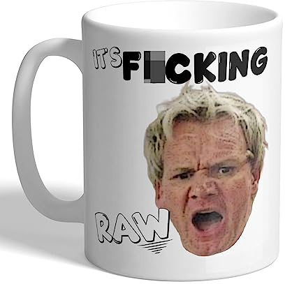 I Love Mugs - Gordon Ramsey - It's F*cking Raw - Funny TV Chef Mug, Ceramic, 11fl.oz.