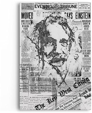 Paul Sinus Albert Einstein Schwarz Weiß Kunstvoll Zeitungsartikel