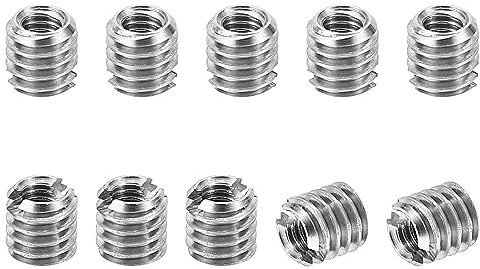 PATIKIL 10Stk Gewinde Adapter Hülse Reduziere Mutter M4*0.7 Außengewinde zu M2.5 * 0.45 Innengewinde Reparatur Einsatz Mutter Schraube Reduzierstück Verbindungselement 4mm