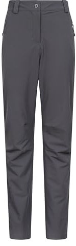 Mountain Warehouse Arctic Thermal Womens Trousers - Fleece Lined Pants, Stretch, Many Pockets, Cosy Ladies Bottoms, Warm - for Walking, Camping, Hiking Dark Grey (Short) 18