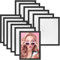 GIRAFEDA 12PCS Cadre Affichage Magnétique A4 Affichage Aimanté Pochette Adhésive Transparent Cadre Porte Affiche Cadre Porte Affiche A4 Porte Document Adhésif Noir pour Photo Document Affiche Mur