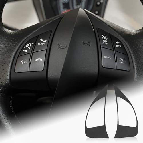 FDAIUN Per Fiat 500 2008 – 2015 Abarth 595 2012 – 2015, rivestimento per volante in alcantarn, telaio dei tasti del volante, adesivo decorativo (nero)