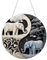 CXINLky DIY Diamond Painting Anhänger mit Kette, Diamant Painting Fensterbilder, 5D Diamond Malerei Türkranz Wandbehang Kits für Fenster Wand Eingang Garten Decor-20-Elefant