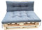 IN WOHO Palettenkissen Set, Outdoor Kissen für Palettensofa, Europaletten Sitzkissen, Sitzauflagen Gartenmöbel, Wasserabweisende Palettenkissen 120x40 und 120x80, Bankauflage Outdoor, Ekoleinen