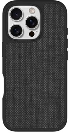 Incase ICON Schutzhülle mit Woolenex für iPhone 16 Pro, langlebig, schützend, leicht, wasserabweisend, kratzfest, mit kabellosem Magsafe-Laden, Graphit Woolenex