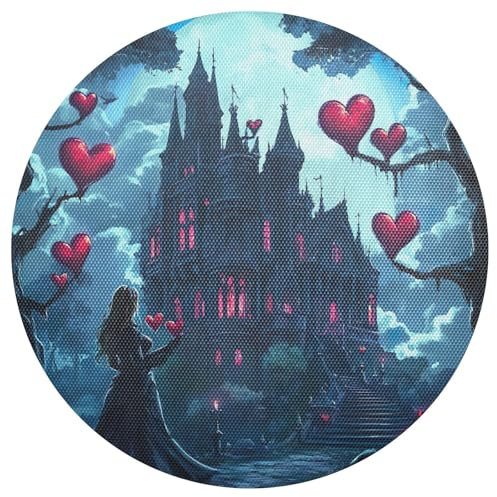 Platzdeckchen mit Wolken und Mondschein, waschbar, rutschfest, 39 cm, Tischmatten für Esstische