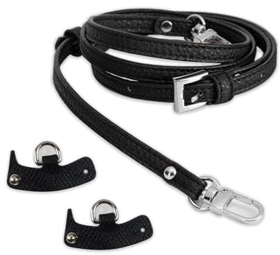 Schulterriemen Kompatibel Longchamp für Damen Taschen, No-Punch Längenverstellbarer Ersatzriemen aus Leder, Mini Schultergurt für Crossbody Bag