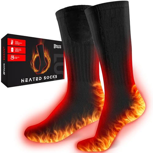 Rechargeable Heated Socks for Men Women Battery Washable Ski Hunting Electric Winter Socks for Work Sleeping Boots Bed Indoor Outdoor Sports