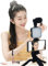 Zunishaone Vlogging Camera Kit - Kit de vídeo Completo con micrófono, trípode para Smartphone y luz LED, vlogging, grabación de vídeo y transmisión en