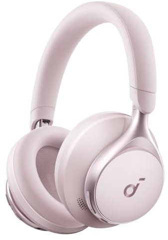 Soundcore de Anker Space One Auriculares Cancelación Ruido Activa Adaptativa, Cascos Inalambricos Bluetooth Reducción de Voz Humana 2X más Fuerte, 40H ANC, Control de App, LDAC Hi-Res Wireless Audio