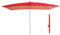 Großer Marktschirm 250x200cm Rechteckiger Garten Sonnenschirm mit 4 Rippen Verstellbare Höhe, Sonnenschutz Wasserdicht(Red)