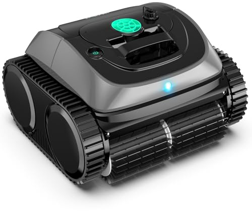 WYBOT C1-Plus Robot Piscina Limpiafondos y Paredes, para Piscinas enterradas y elevadas, 160min autonomía, Limpieza 4-en-1 (160m²), Navegación Inteligente & App, Gris Oscuro Verde