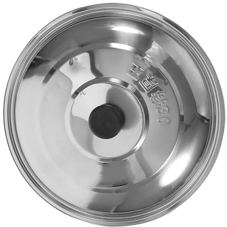 HOLIDYOYO Couvercle De Casserole En Acier Inoxydable 15.35in Couvercle De Poêle Avec Poignée Anti-Brûlure Couvercles Pour Marmites Woks Et Cuiseurs Vapeur Usage Maison