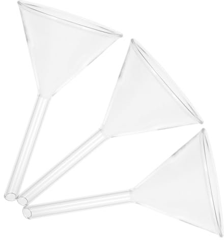 Amosfun 3piezas Embudo De Filtro Científico Embudo De Vidrio Robusto De Líquidos