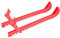 LIOOBO 1 Paar Skate-Schutz Hockey Schlittschuhe Wachen Hockey -Skate Guards bewachen bequemer Klingenschutz Klingen Zubehör Abdeckungen für Schlittschuhkufen pxc rot