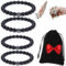 4 Stück Unisex Glame Anti-Alkohol-Armband, GM-Magnetperle zur Reduzierung des Drangs zu trinken, Linderung von Angst und Stress (Black*4)