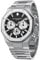 SAPPHERO Herrenuhr Quarzwerk Chronograph Handgelenk Herrenuhr Achteckig Edelstahl 50M Wasserdicht Leuchtend Armbanduhr Luxus Analog Quarz Uhr für Männer mit Datum Elegant Herren,Silber Schwarz