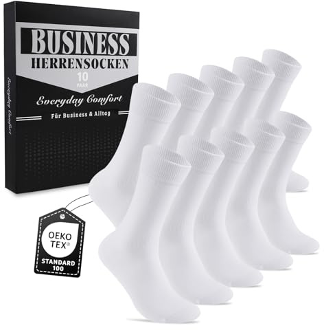 Cirorld Socken Herren Damen 10 Paar Business Herrensocken mit Geschenkbox, Atmungsaktive Baumwollsocken Herren mit Nahtloser Zehenverarbeitung, Geeignet für Business & Alltag
