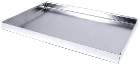 Prestivio Aschekasten Feuerstelle rostfrei für Gartengrill Grillzubehör wetterfest hitzebeständig langlebig passend BBQ Holzkohle Gasgrill einfache Reinigung stabil 54x34 cm