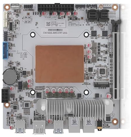 NAS Motherboard AMD Ryzen 7 8845HS, Firewall VPN Router DIY, 2 * 10GbE LAN, 2xDDR5, 2*M.2 NVMe PCIE X16, SFF8643(8*SATA3.0), HDMI2.0 DP USB4 Type-C, ITX 17x17CM.+2×SFF8643 to 4 * SATA Data Cable