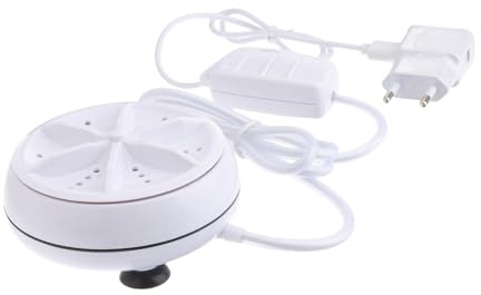 Kleine Waschmaschine 5v 10w Tragbar mit Ac220v-stecker Weiß | Abs Kunstharz, Einfache Bedienung und Geringer Wasserverbrauch, für Reisen, Geschäftsreisen und Freunde