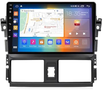 Android 14 Auto Radio Stereo Navigazione GPS per Toyota Vios Yaris 2013-2016, 9 pollici IPS Touchscreen Android Auto Touch Scree(F5 6+128G)