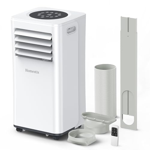 Condizionatore Portatile 9000 BTU/H, 4-in-1 Climatizzatore Portatile, Ventilatore, Deumidificazione, ventilazione mit Doppio Display Digitale, 24H Timer, Modalità Sleep, Applicabile a 88m³(33㎡)