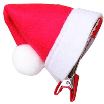 Totority Niedliche mit Festlichem Design für Weihnachtsfeier Weihnachtsmütze Haarspange aus Stoff und Eisen und Festliche Anlässe