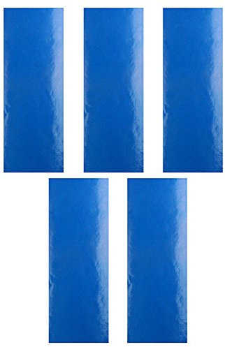 FEVERWORK 5Pcs Blue Self Adhesive Repair Tape Patch Waterproof for Tents Awning Kite Coats