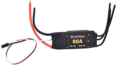 RC ESC, 80A Brushless ESC Elektronischer Drehzahlregler Batterie Niederspannungsschutz 2-6S