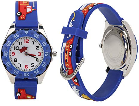 Zerodis Kinder Boy Watch, 3D Cartoon PVC Armband Armbanduhr wasserdichte Quarz Armbanduhr für Kinder Kleinkind Mädchen 3-12 Jahre alt(Blau)