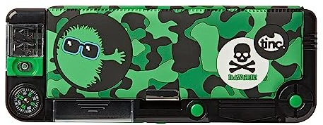 Tinc, Hugga Federmäppchen mit integriertem Anspitzer, 15cm Lineal, Radiergummistift, Kugelschreiber, einzigartiges Design, Schule Haus Schreibwaren