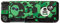 Tinc Compartment Pencil Case - Green, Includes Pencil with Eraser, Ballpoint Pen & 15cm Ruler, Push Button Compartments
