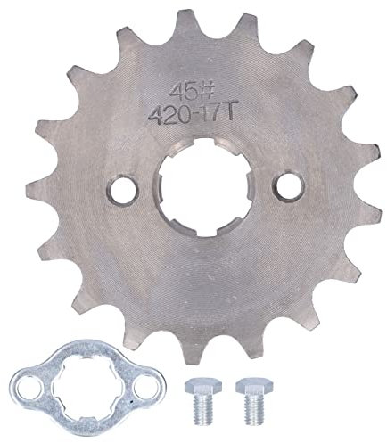 Edelstahl-Kettenrad 420 17T 0.8in 20mm Drive Front Counter Ritzel Kompatibel mit ATV Pit Bike Lifan YX Loncin 125 140