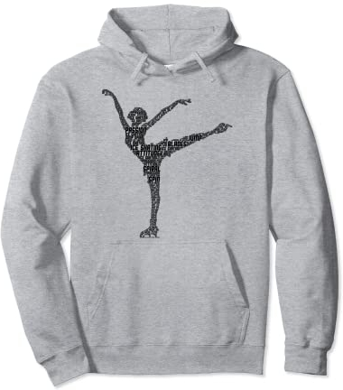 Eiskunstläuferin Eiskunstlauf Schlittschuhe Mädchen Damen Pullover Hoodie