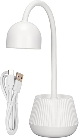 Lámpara de Uñas LED, 24 W USB Mini Lotus Manos Libres Luz Giratoria Secador de Uñas Esmalte de Uñas de Secado Rápido Lámpara de Curado Cuello de Cisne Flash Cure Luz 360 ° Giratorio para el Hogar Bric
