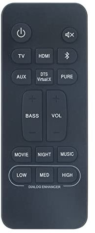 VINABTY New RC-1236 Replace Remote Control RC-1236 Soundbar Remote Control Replacement fit for Denon Home Theater Sound Bar Speaker 30701027600AD RC-1236 DHT-S216 RC 1236 RC1236 Remote Controller